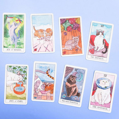 Cat Tarot Deck 78 Cards Fully Licensed and Original Inclusive Tarot Deck Guidebook Home Decor Gift