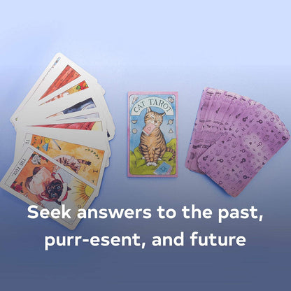 Cat Tarot Deck 78 Cards Fully Licensed and Original Inclusive Tarot Deck Guidebook Home Decor Gift