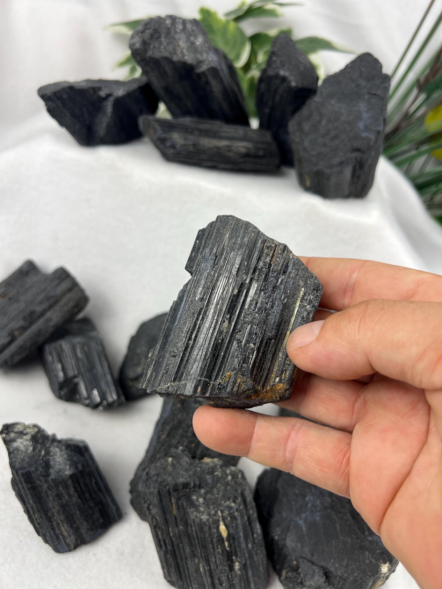 Raw Afghan Black Tourmaline Specimens Natural Fresh Mined Untreated Carved Crystal Worry Anxiety Distraction Home Decor Gift Christmas Xmas