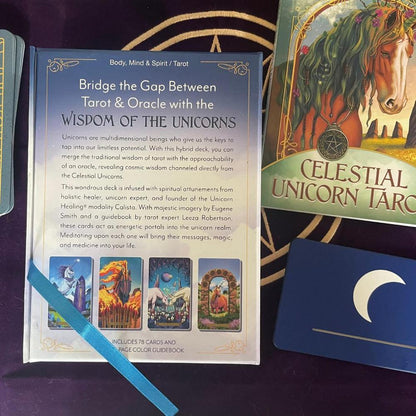 Celestial Unicorn Tarot Deck and Guidebook 78 Cards Fully Licensed and Original Inclusive Tarot Deck Guidebook Home Decor Gift