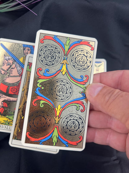 Golden Tarot of Marseille 1751 Deck 78 Cards Fully Licensed and Original Inclusive Tarot Deck Guidebook Home Decor Gift
