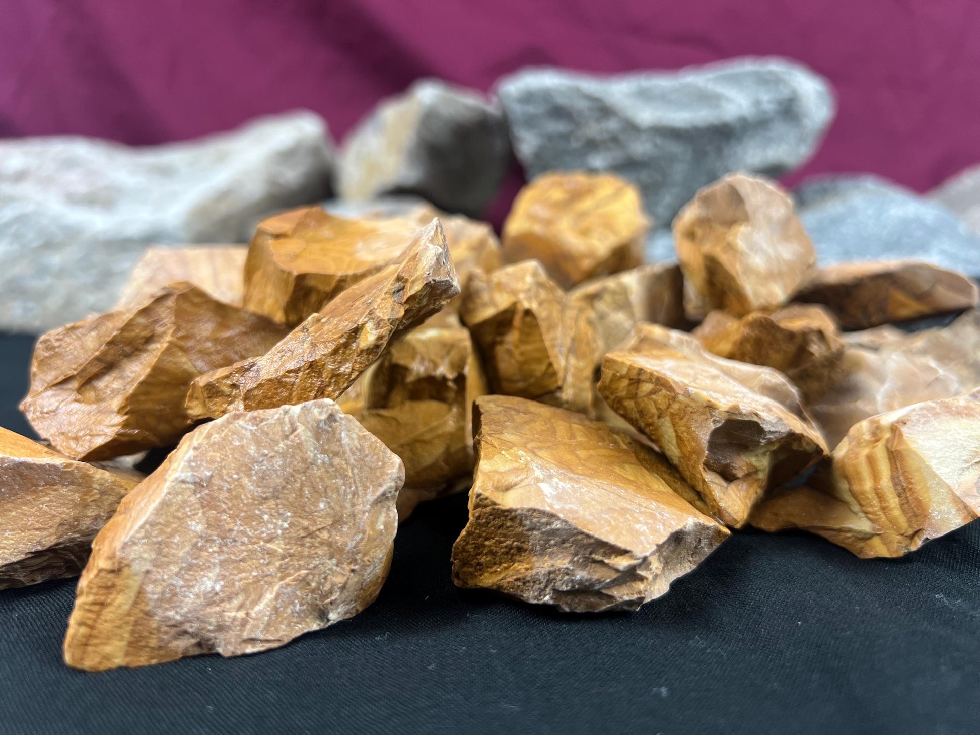 Raw Owyhee Jasper Picture Jasper Natural Palm Stone Smooth Polished Carved Crystal Worry Anxiety Distraction Meditation Christmas Xmas Gift