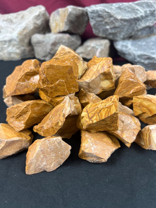 Owyhee Jasper Palm Stone: Natural Landscape Crystal for Meditation