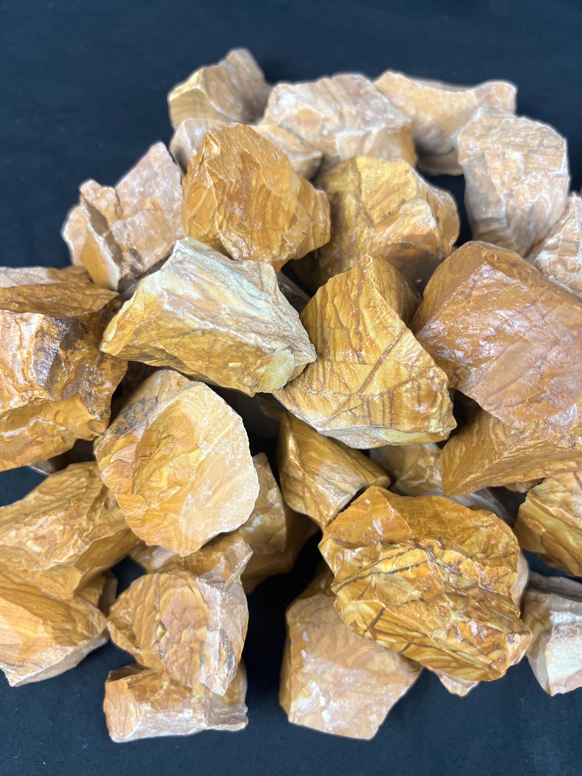 Raw Owyhee Jasper Picture Jasper Natural Palm Stone Smooth Polished Carved Crystal Worry Anxiety Distraction Meditation Christmas Xmas Gift