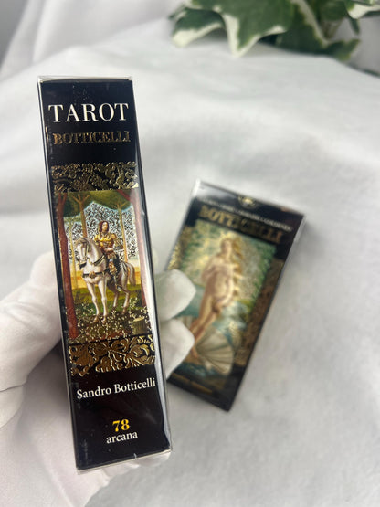 Golden Botticelli Tarot Deck 78 Cards Fully Licensed and Original Inclusive Tarot Deck Guidebook Home Decor Gift
