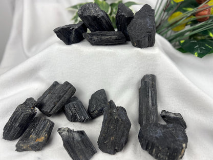 Raw Afghan Black Tourmaline Natural Crystal Raw Worry Stone Home Decor Anxiety Pocket Distraction Meditation Gift Birthday Christmas