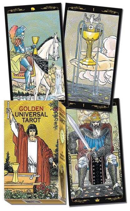 Golden Universal Tarot Deck 78 Cards Fully Licensed and Original Inclusive Tarot Deck Guidebook Home Decor Gift