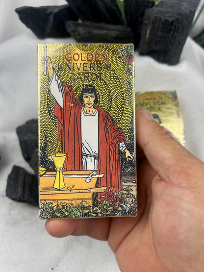 Golden Universal Tarot Deck 78 Cards Fully Licensed and Original Inclusive Tarot Deck Guidebook Home Decor Gift