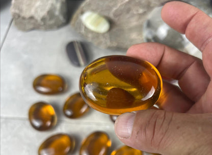 Yellow Quartz Palm Stone: Anxiety Relief Meditation Crystal Home Decor Worry Pocket Stress Anxiety Palm Stone