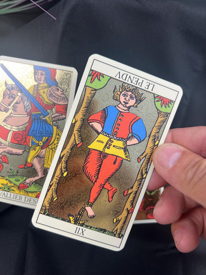 Golden Tarot of Marseille 1751 Deck 78 Cards Fully Licensed and Original Inclusive Tarot Deck Guidebook Home Decor Gift