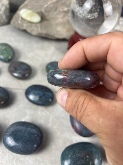 Ruby in Kyanite Matrix Palm Stone: Anxiety Relief, Home Decor Home Decor Worry Pocket Stress Anxiety Palm Stone