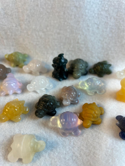 Carved Crystal Halloween Carvings: Kitty, Ghost, Turtle - Pick 3