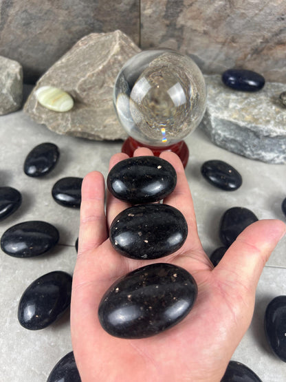 Galaxy Copper Palm Stone: Congolese Crystal for Meditation & Anxiety Home Decor Worry Pocket Stress Anxiety Palm Stone