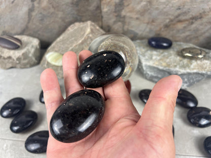 Galaxy Copper Palm Stone: Congolese Crystal for Meditation & Anxiety Home Decor Worry Pocket Stress Anxiety Palm Stone