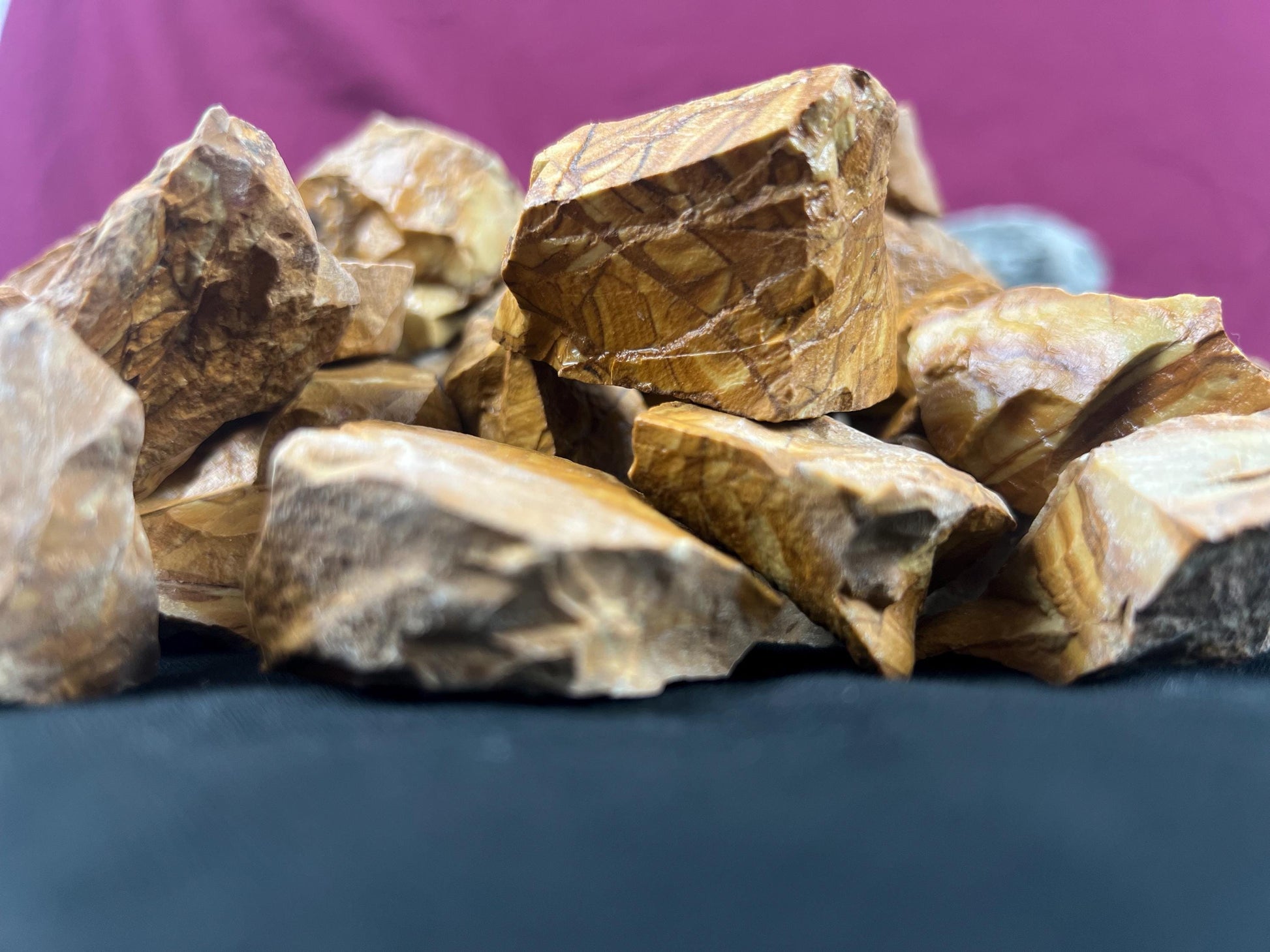 Raw Owyhee Jasper Picture Jasper Natural Palm Stone Smooth Polished Carved Crystal Worry Anxiety Distraction Meditation Christmas Xmas Gift