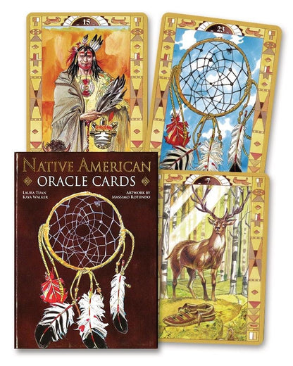Native American Oracle Cards Illustrated Fully Licensed and Original Inclusive Tarot Deck Guidebook Home Decor Gift