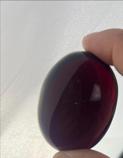 Resonance Blood Quartz Carved Crystal Sculpture: Anxiety Relief, Meditation Stone Home Decor Worry Pocket Stress Anxiety Palm Stone