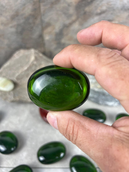 Prasiolite Green Quartz Palm Stone: Anxiety Relief Meditation Gift Home Decor Worry Pocket Stress Anxiety Palm Stone