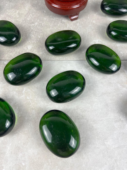 Prasiolite Green Quartz Palm Stone: Anxiety Relief Meditation Gift Home Decor Worry Pocket Stress Anxiety Palm Stone