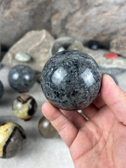 Yooperlite and Septarian Sphere Polished Stone, Meditation Gift