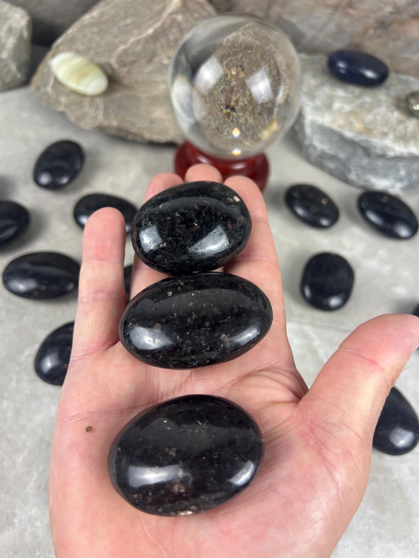 Galaxy Copper Palm Stone: Congolese Crystal for Meditation & Anxiety Home Decor Worry Pocket Stress Anxiety Palm Stone