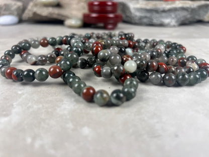 Natural Gemstone Bead Bracelet, Unisex Healing Crystal Jewelry