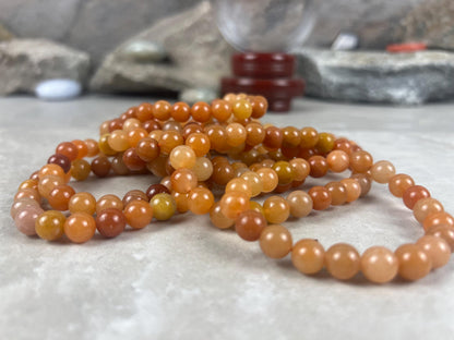 Natural Gemstone Bead Bracelet, Unisex Healing Crystal Jewelry