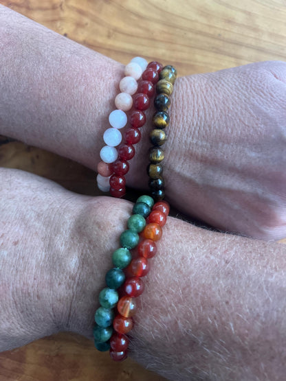 3 Bracelets for 16 Natural Crystal Gemstone Bead Bracelet Unisex Healing Jewelry Bulk Wholesale