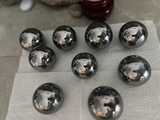 High Frequency Terahertz Sphere Stone: Reflective Home Decor, Focus Aid