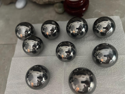 High Frequency Terahertz Sphere Stone: Reflective Home Decor, Focus Aid