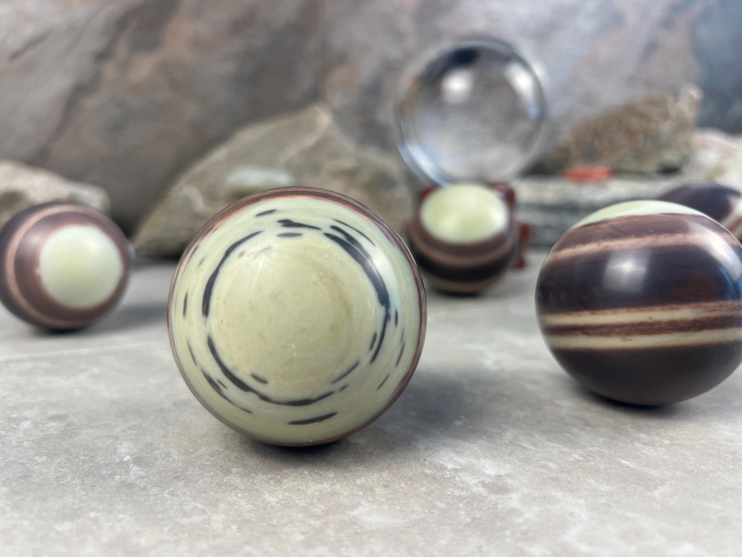 Purple Jade Sphere Stone Reflective Home Decor Focus Aid Home Decor Pocket Desktop Gift Meditation Christmas Gifts