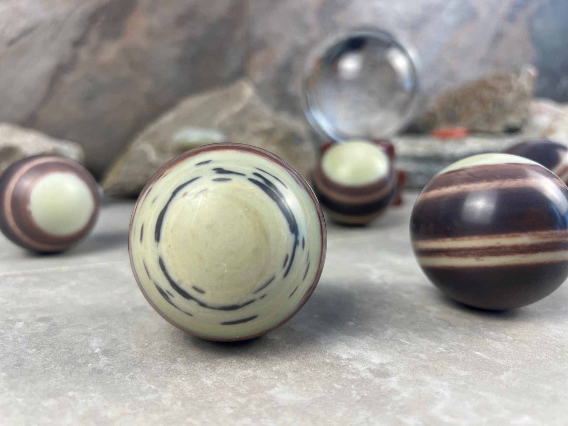 Purple Jade Sphere Stone Reflective Home Decor Focus Aid Home Decor Pocket Desktop Gift Meditation Christmas Gifts