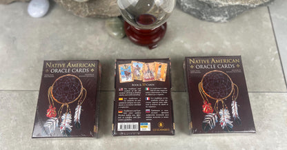 Native American Oracle Cards Illustrated Fully Licensed and Original Inclusive Tarot Deck Guidebook Home Decor Gift