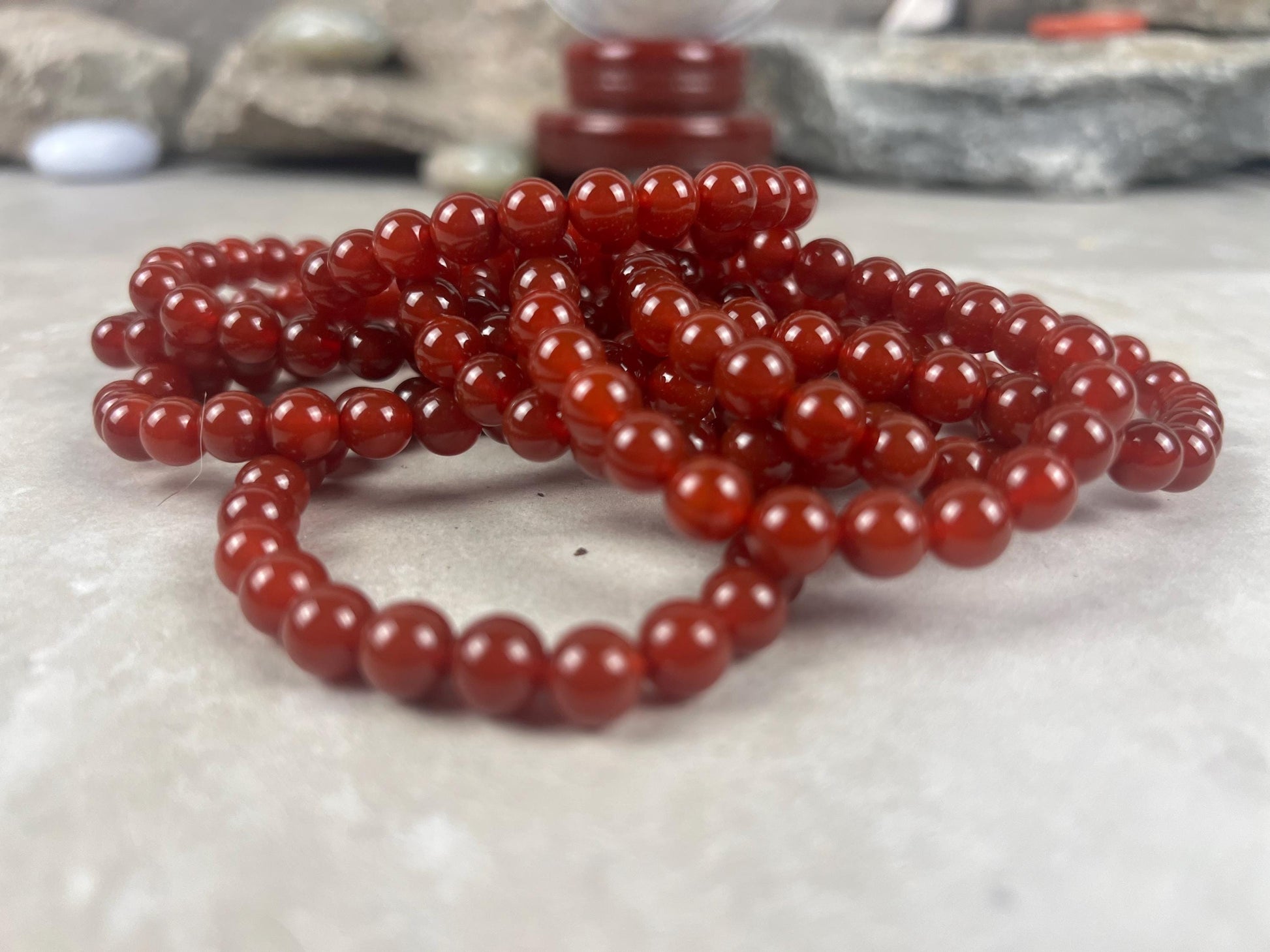 Genuine Natural Crystal 8mm Bead Stretch Bracelets A Grade Premium Natural Gemstone Gift Decor Christmas Xmas Gift Birthday Unisex