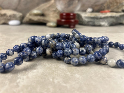Natural Gemstone Bead Bracelet, Unisex Healing Crystal Jewelry Home Decor Worry Pocket Stress Anxiety Palm Stone