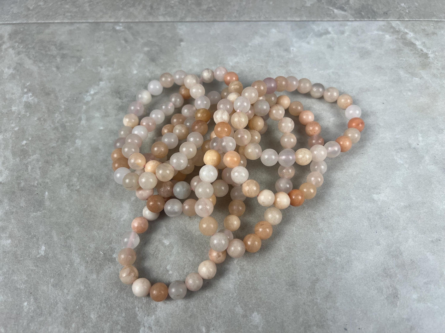 Natural Gemstone Bead Bracelet, Unisex Healing Crystal Jewelry Home Decor Worry Pocket Stress Anxiety Palm Stone