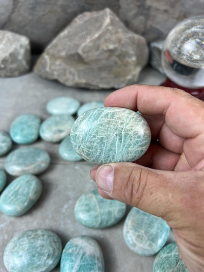 San Juan Colorado Amazonite Palm Stone Worry Pocket Stress Anxiety Home Decor Anxiety Pocket Stone