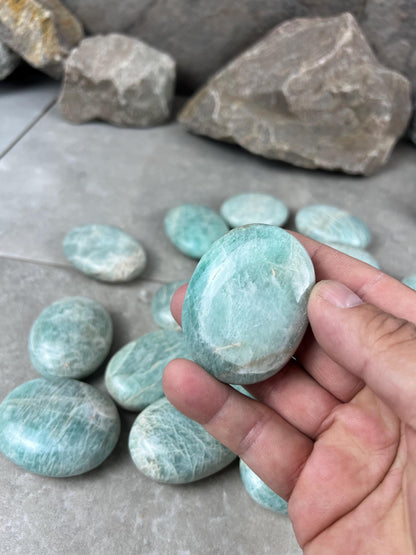San Juan Colorado Amazonite Palm Stone Worry Pocket Stress Anxiety Home Decor Anxiety Pocket Stone
