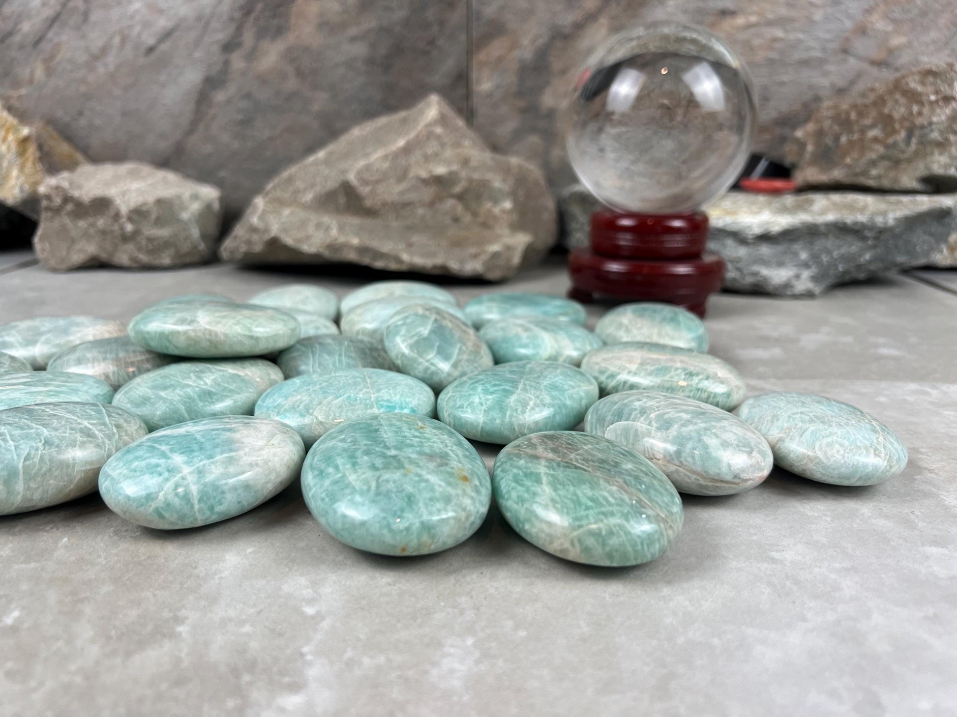 San Juan Colorado Amazonite Palm Stone Worry Pocket Stress Anxiety Home Decor Anxiety Pocket Stone