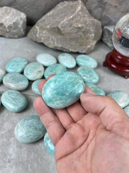 San Juan Colorado Amazonite Palm Stone Worry Pocket Stress Anxiety Home Decor Anxiety Pocket Stone