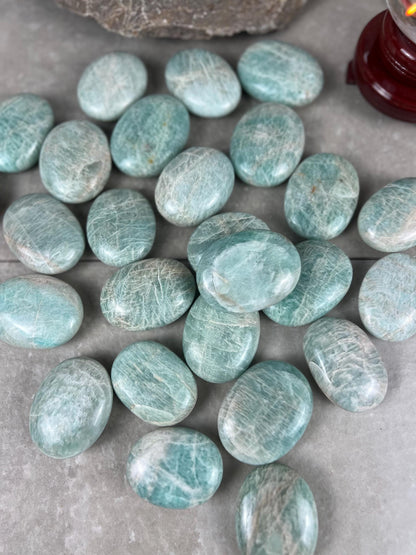 San Juan Colorado Amazonite Palm Stone Worry Pocket Stress Anxiety Home Decor Anxiety Pocket Stone