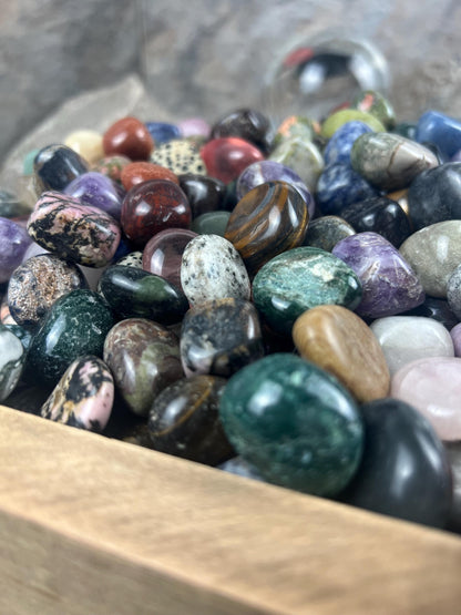 Crystal Confetti Mix: Tumbled Gemstones, Polished Rocks, Anxiety Relief Home Decor Worry Pocket Stress Anxiety Palm Stone