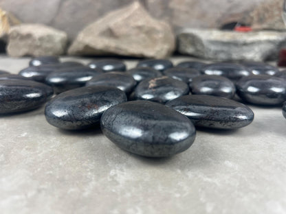 Egyptian Polished Hematite Palm Stone: Anxiety Worry Meditation Decor Home Decor Worry Pocket Stress Anxiety Palm Stone