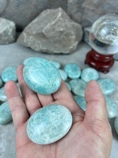 San Juan Colorado Amazonite Palm Stone Worry Pocket Stress Anxiety Home Decor Anxiety Pocket Stone