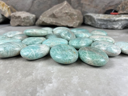 San Juan Colorado Amazonite Palm Stone Worry Pocket Stress Anxiety Home Decor Anxiety Pocket Stone