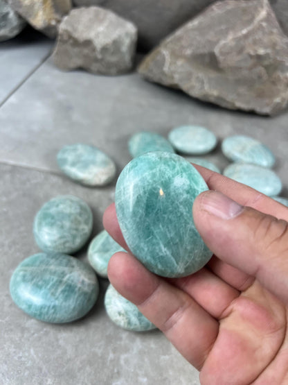 San Juan Colorado Amazonite Palm Stone Worry Pocket Stress Anxiety Home Decor Anxiety Pocket Stone
