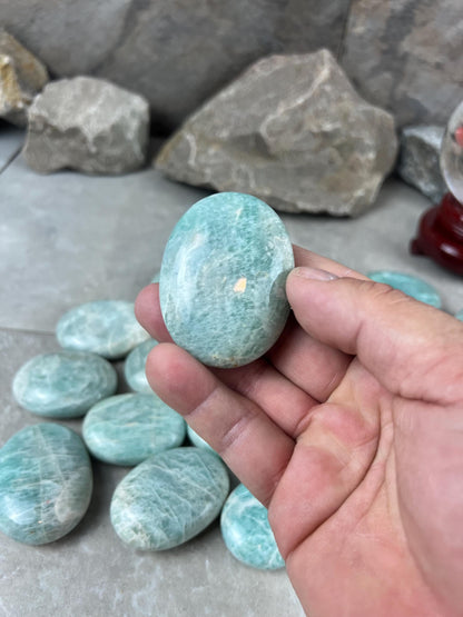 San Juan Colorado Amazonite Palm Stone Worry Pocket Stress Anxiety Home Decor Anxiety Pocket Stone