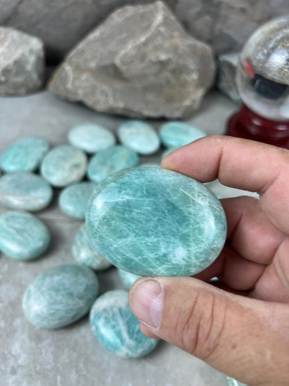 San Juan Colorado Amazonite Palm Stone Worry Pocket Stress Anxiety Home Decor Anxiety Pocket Stone