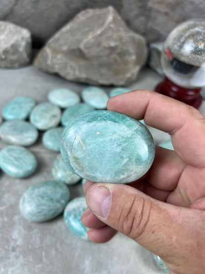 San Juan Colorado Amazonite Palm Stone Worry Pocket Stress Anxiety Home Decor Anxiety Pocket Stone