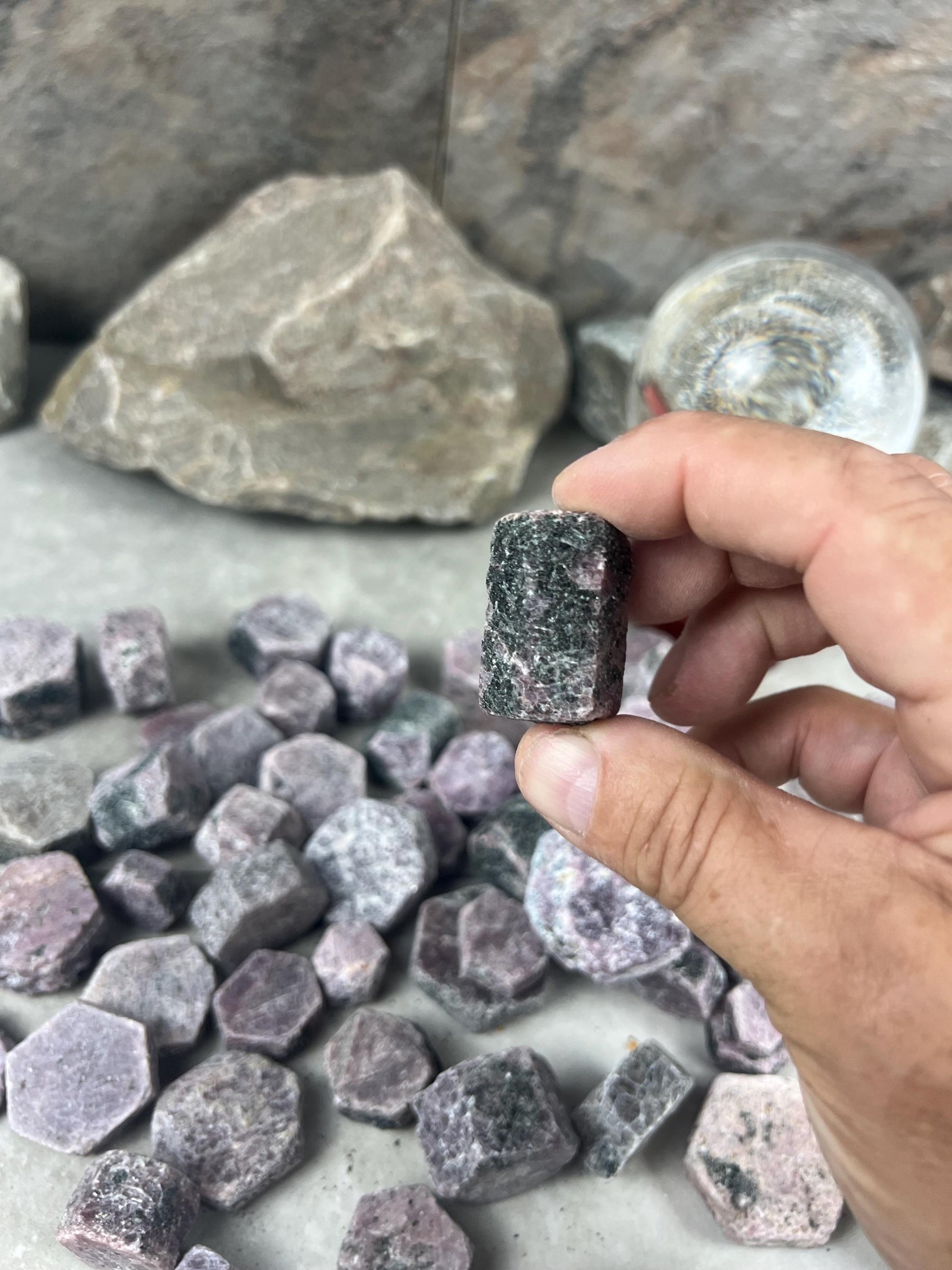 Tanzanian Pink Corundum Sapphire Raw Rough Palm Stone: Carved Crystal for Stress Relief